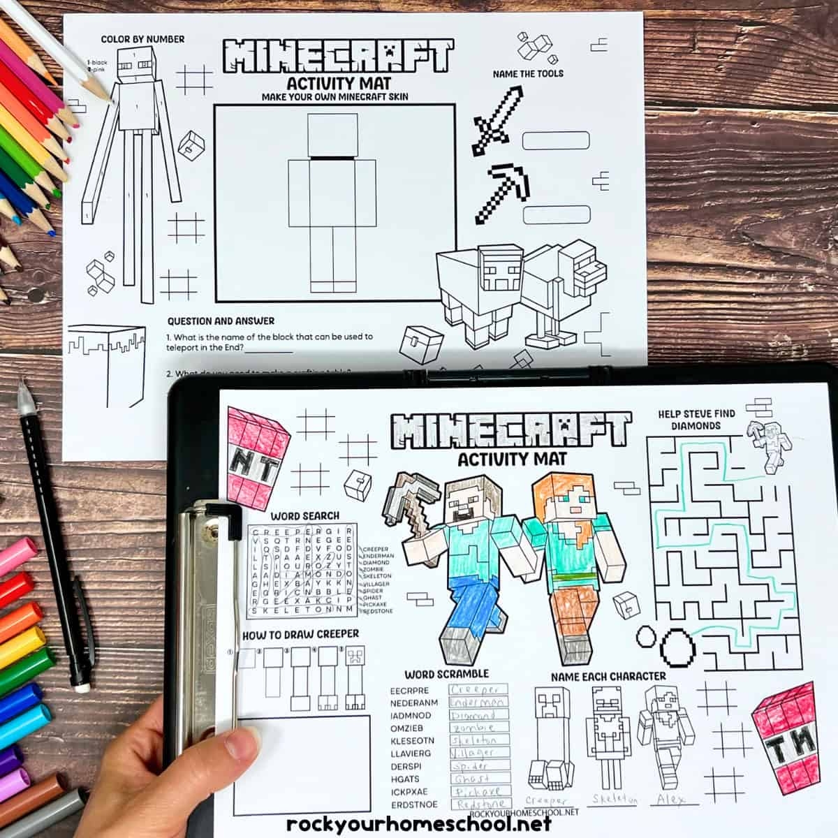 Word Search Mincraft Printable