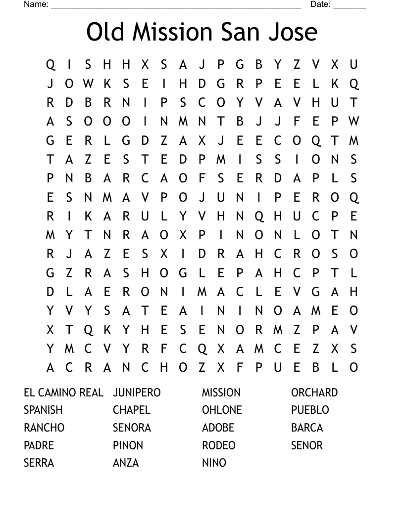 Missions Word Search WordMint