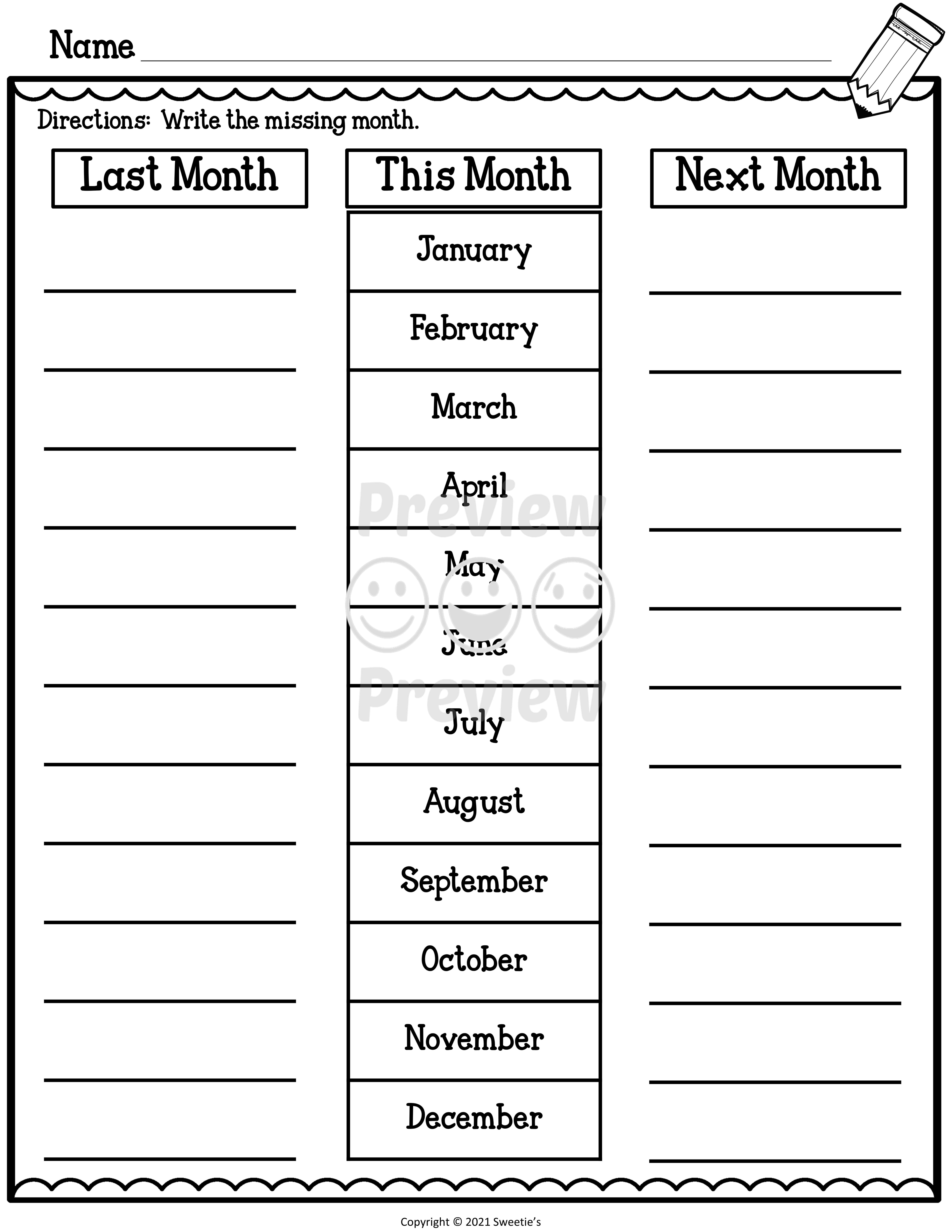 Months Of The Year Worksheets Made By Teachers