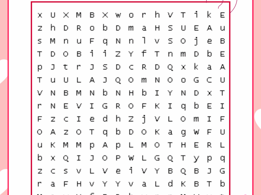 Mother s Day Word Search Made By Teachers