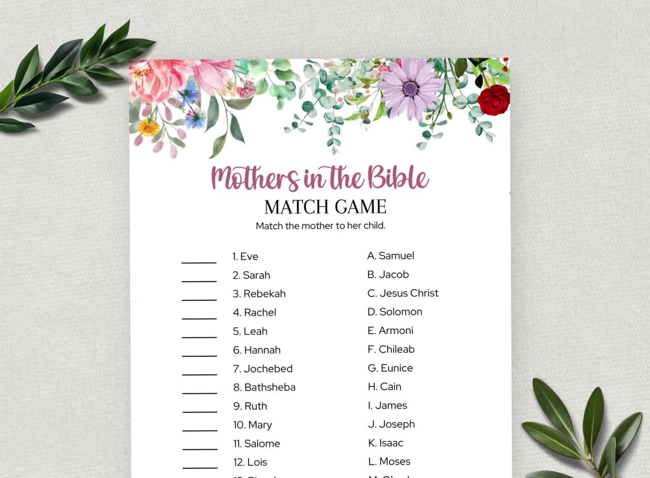 Free Printable Word Searches Mothers In The Bible