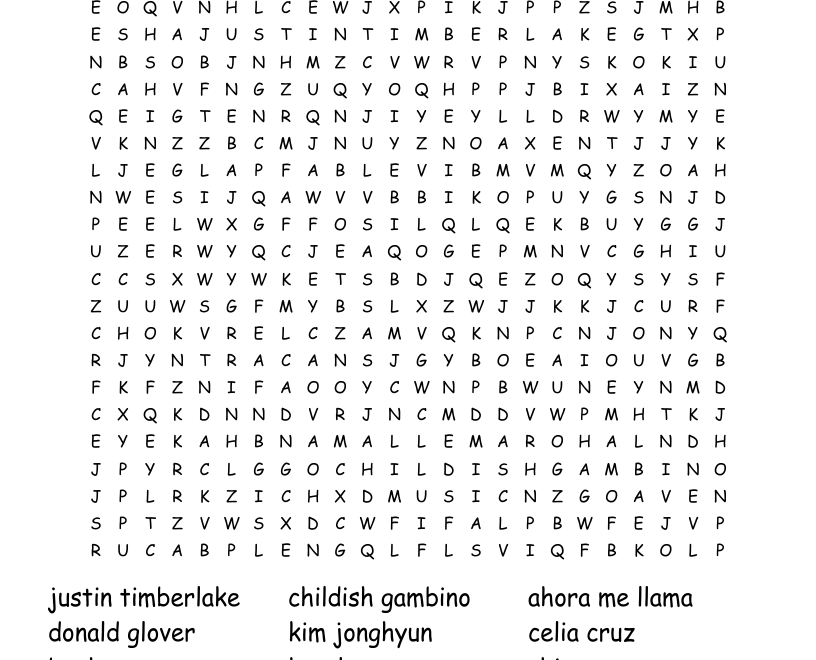 MUSIC WORD SEARCH WordMint