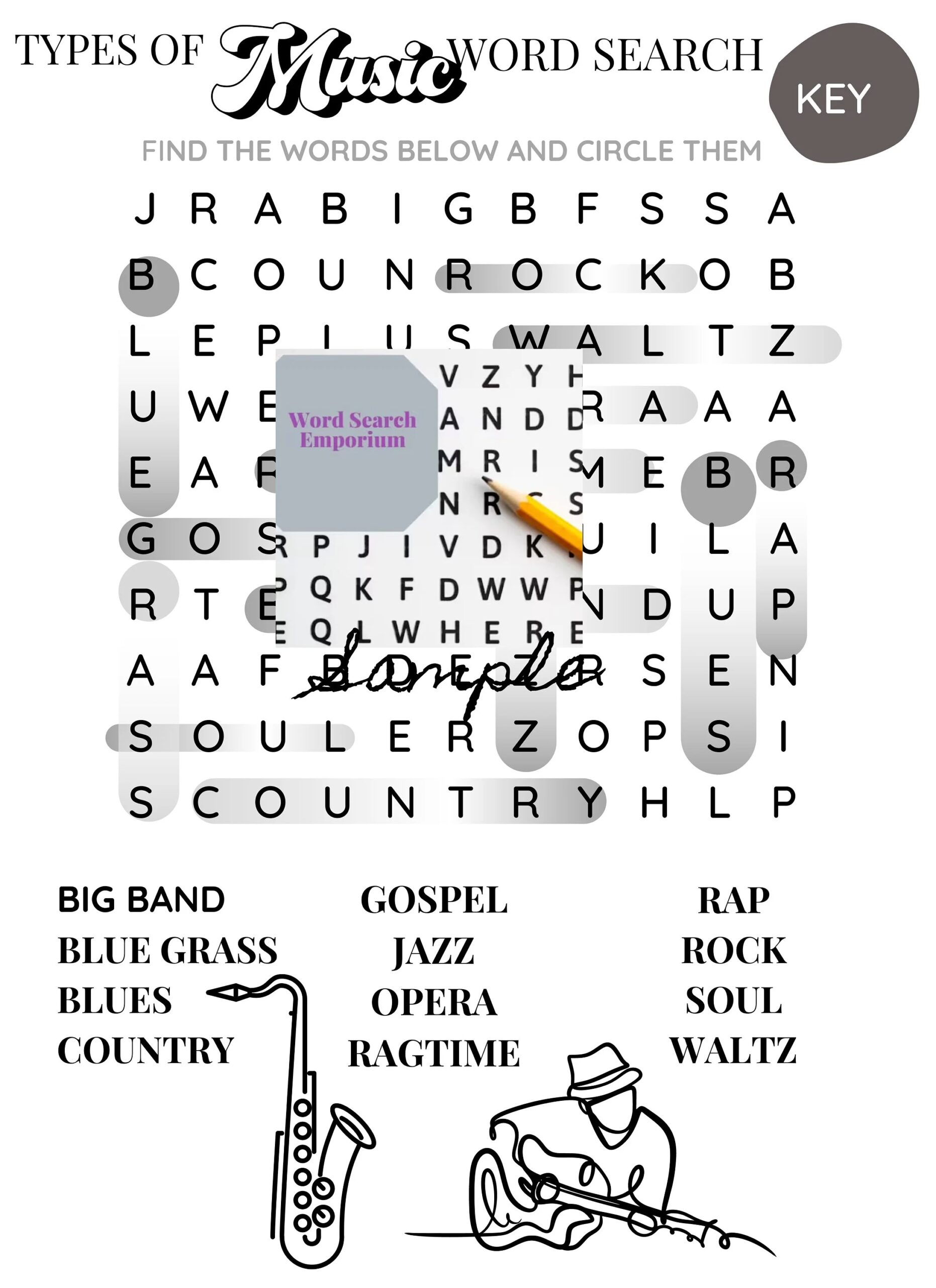 High School Musical Word Search Printable
