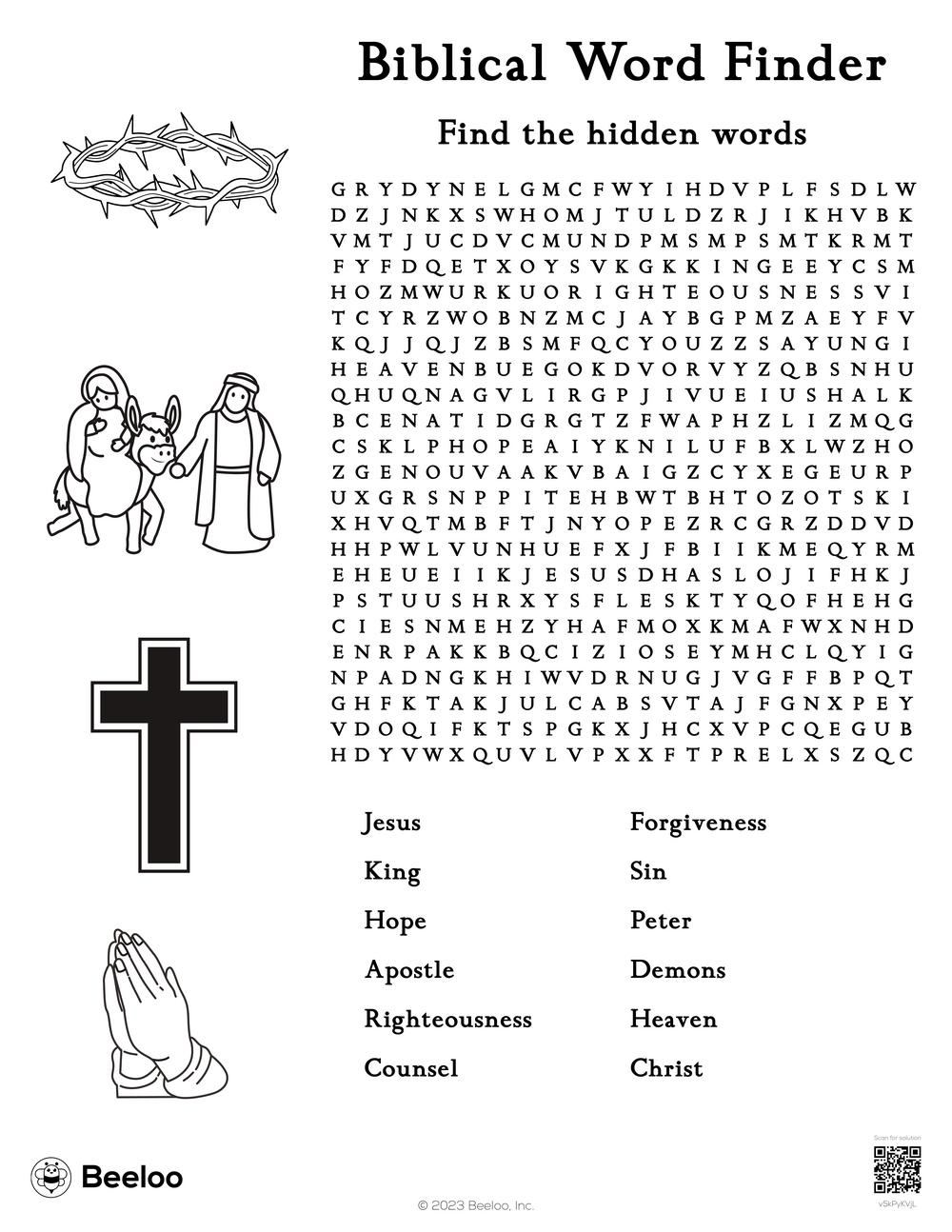 New Testament themed Word Searches Beeloo Printable Crafts And Activities For Kids