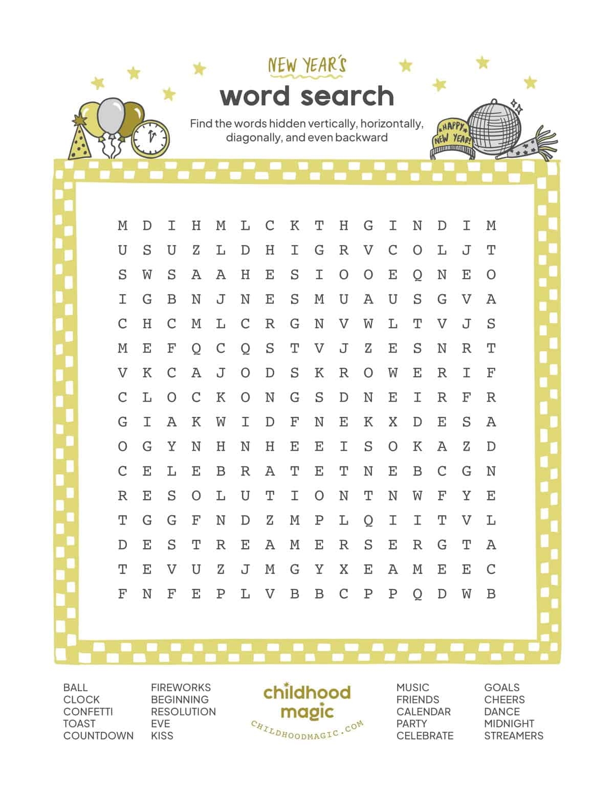 Full Page Word Search Printable