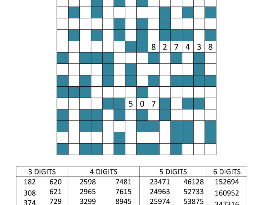 Number Fill In Puzzles
