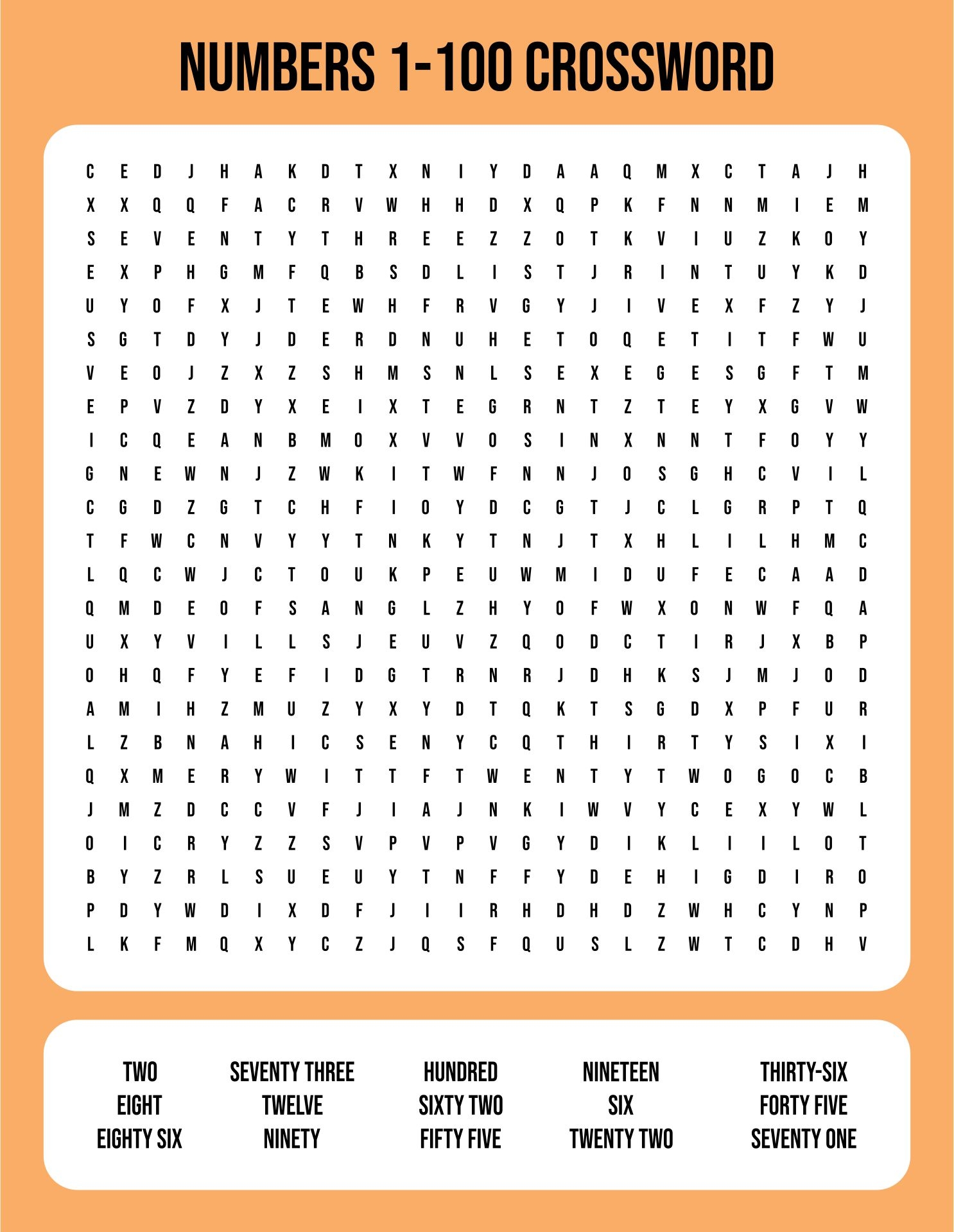 Number Searches 1 100 10 Free PDF Printables Printablee