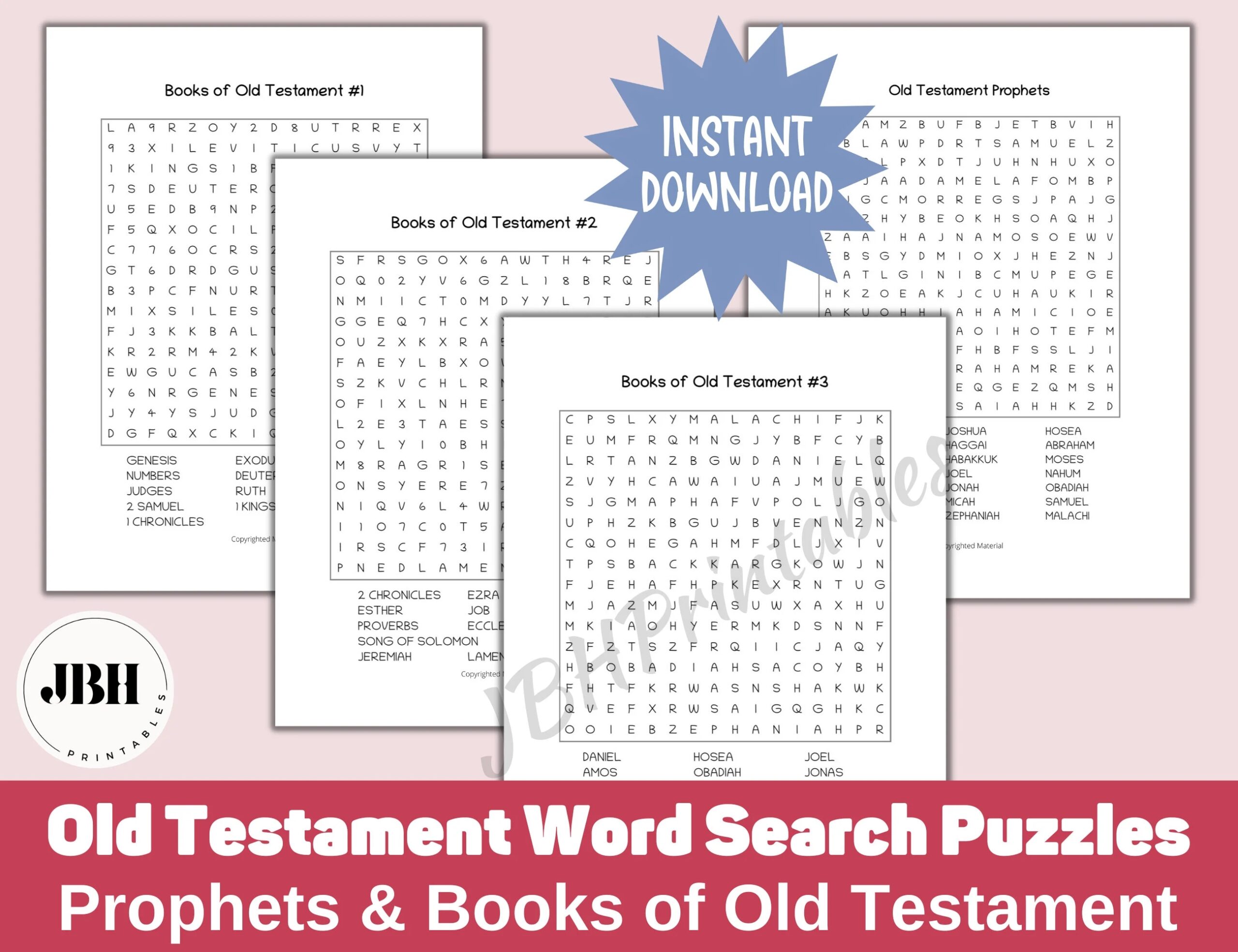 Books Of The Old Testament Word Search Printable