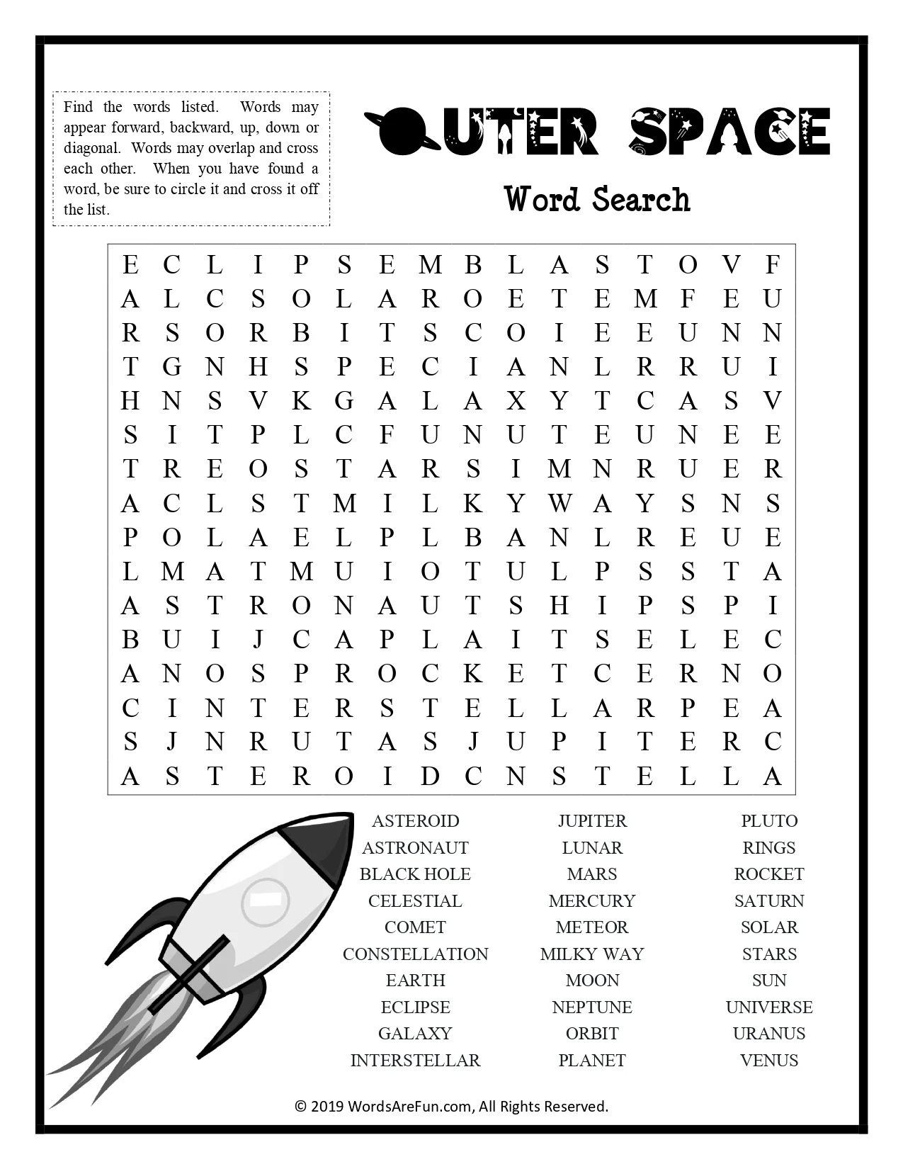 Word Searches Science Printable Word Searches Science Printable