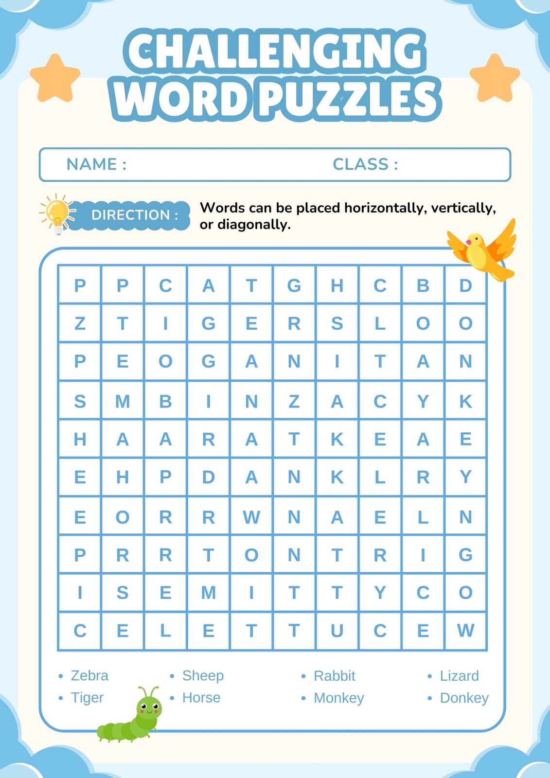 Page 14 Free And Customizable Crossword Puzzle Templates Canva