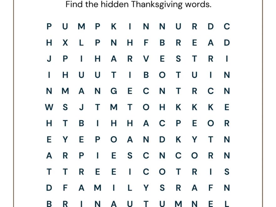 Page 2 Free Printable Thanksgiving Worksheet Templates Canva