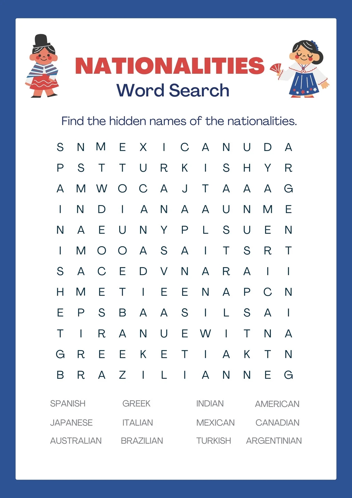Fun Printable Word Searches