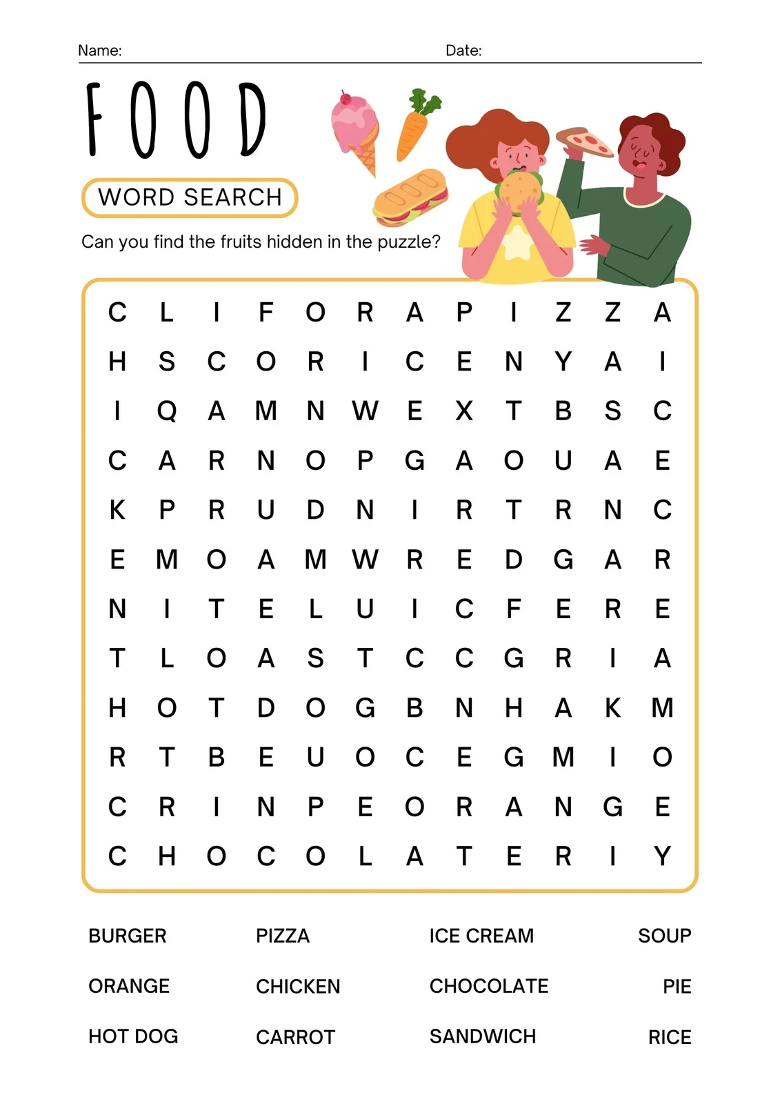 Page 3 Free Printable Word Search Worksheet Templates Canva
