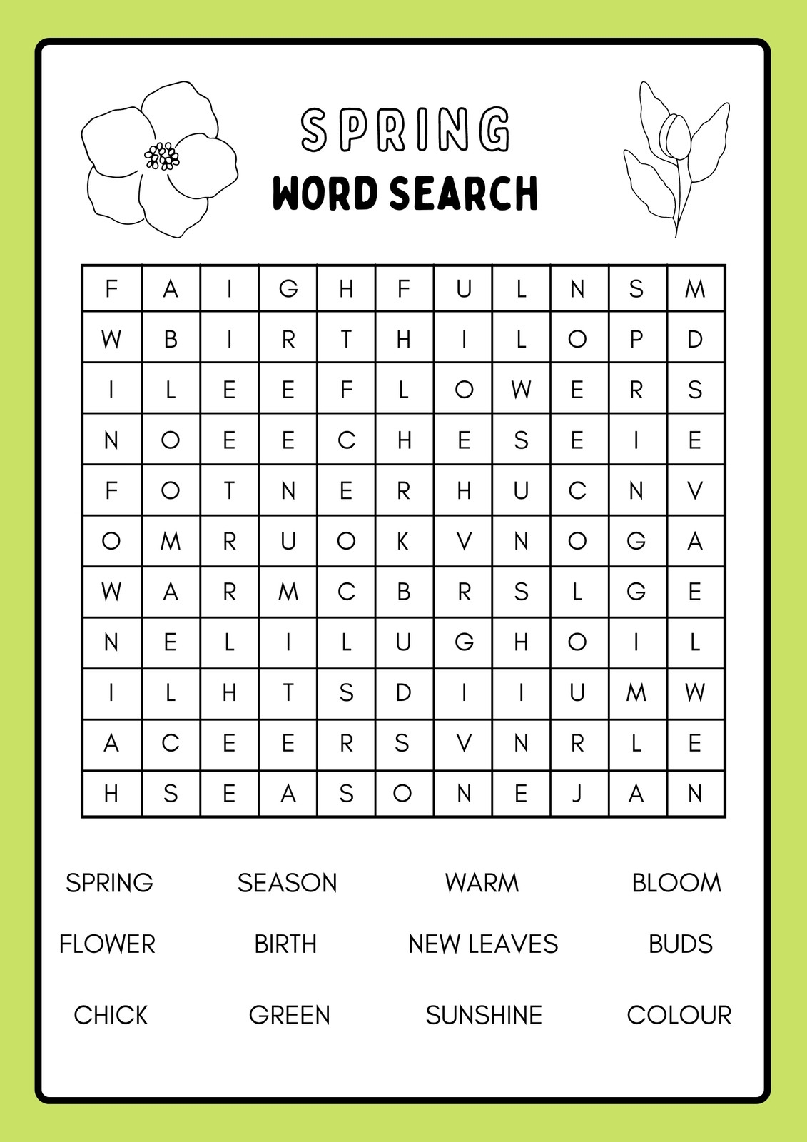 Page 6 Custom Printable Spring Worksheet Templates Canva