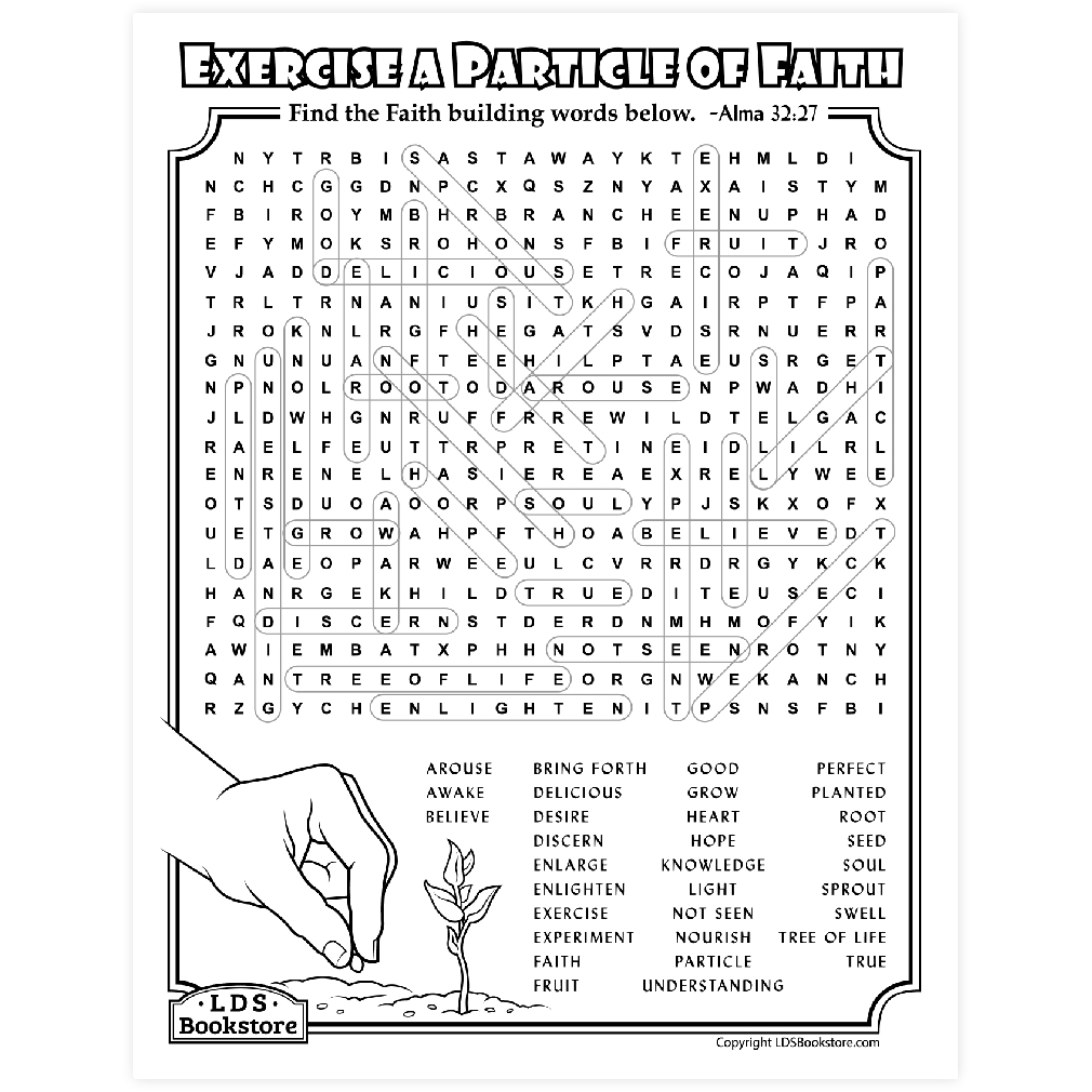 Particle Of Faith Activity Page Printable