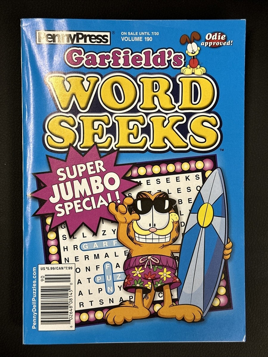 Garfield Word Search Free Printable