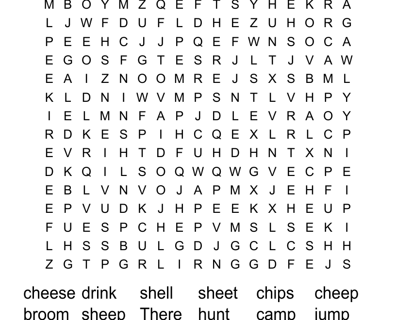 Phonics Word Search WordMint