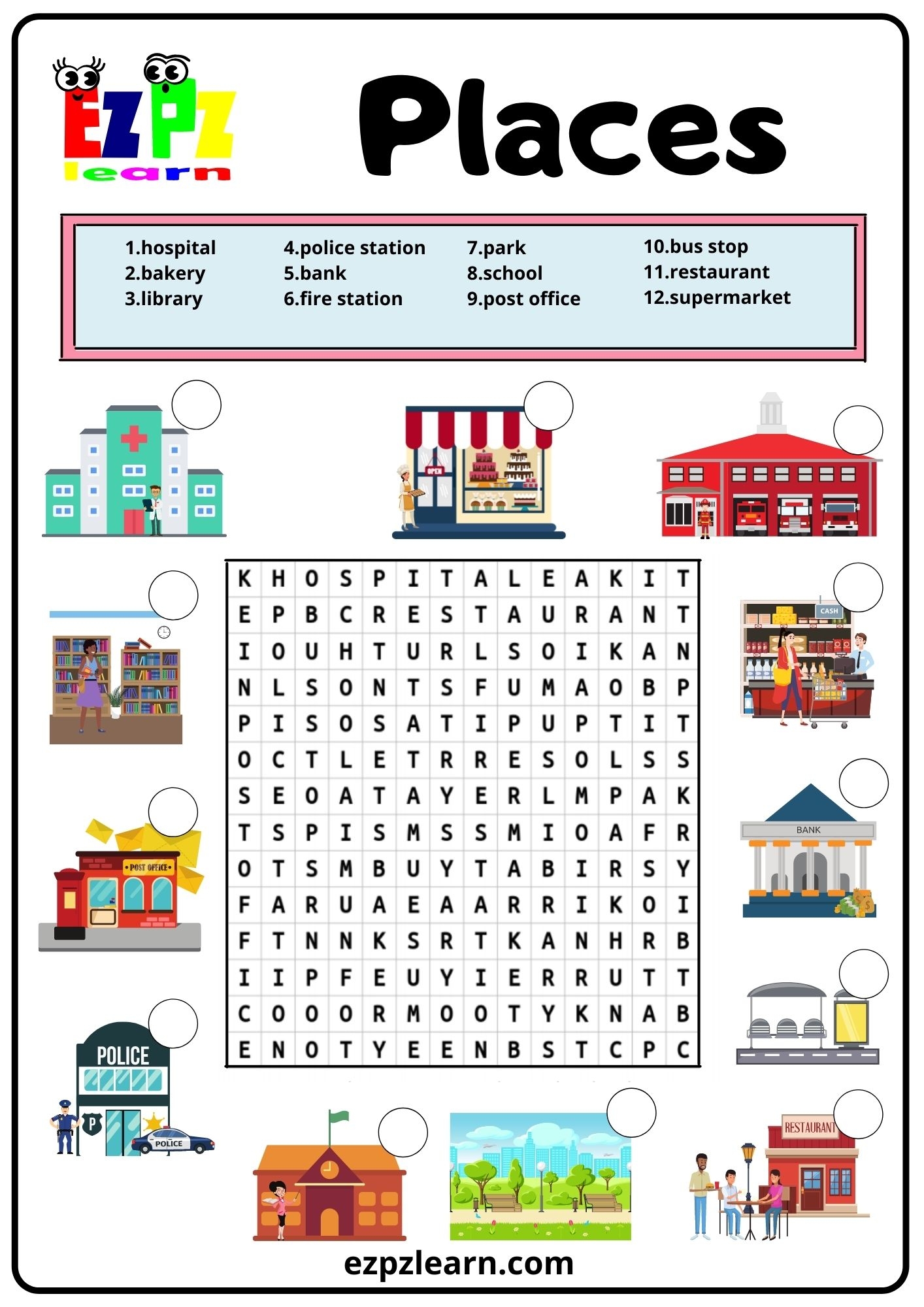 Places In The City Word Search 2 Free PDF Download Ezpzlearn Places In The City Word Search 2 Free PDF Download Ezpzlearn