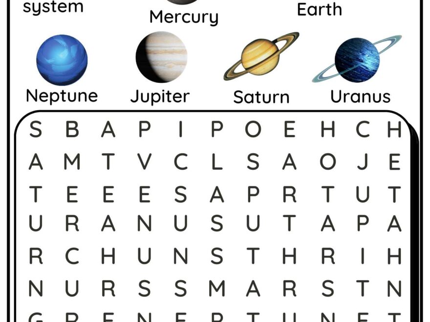 Planets Solar System Word Search Ezpzlearn Worksheets Library