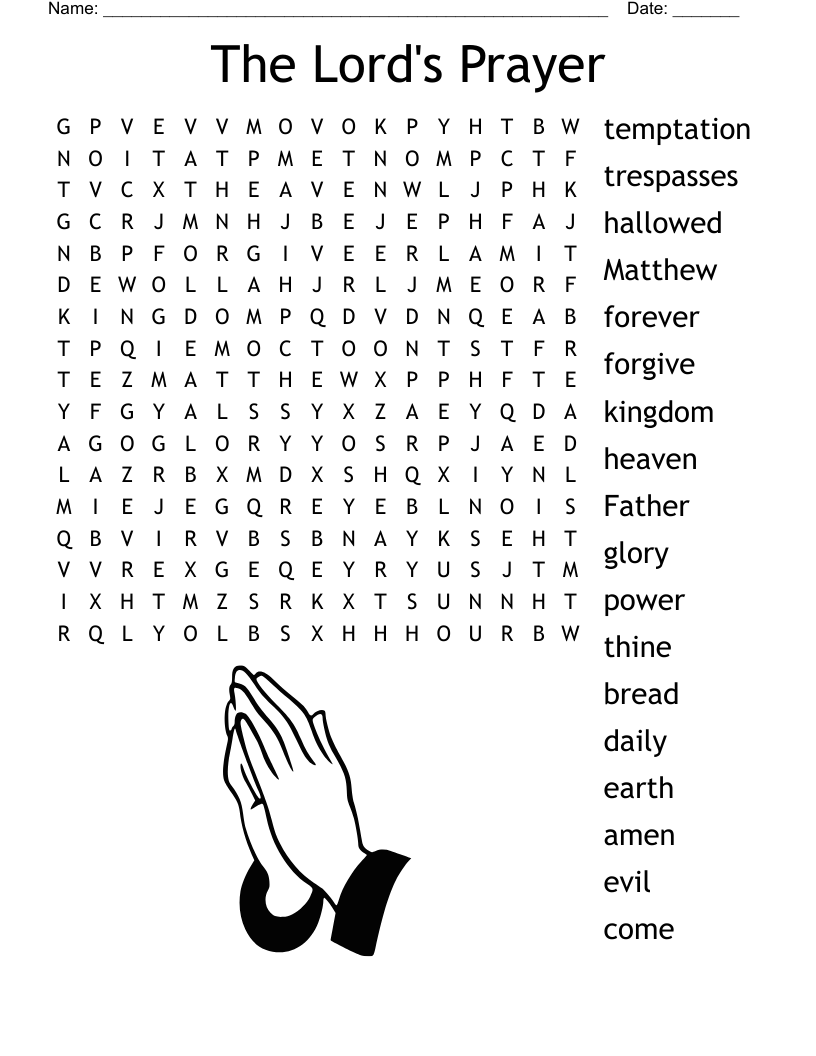 Prayer Word Search WordMint