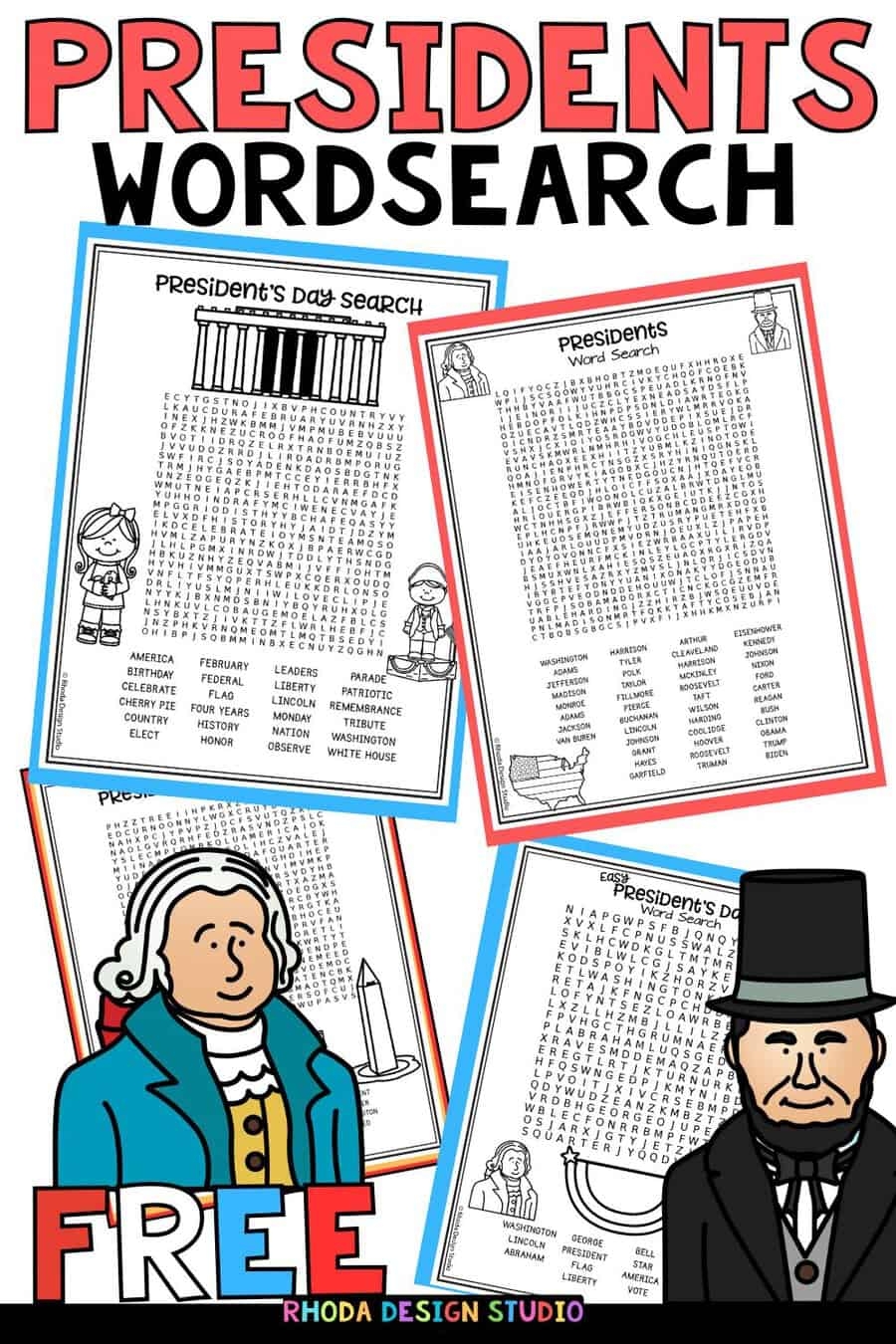 Presidents Day Word Search Printable Free