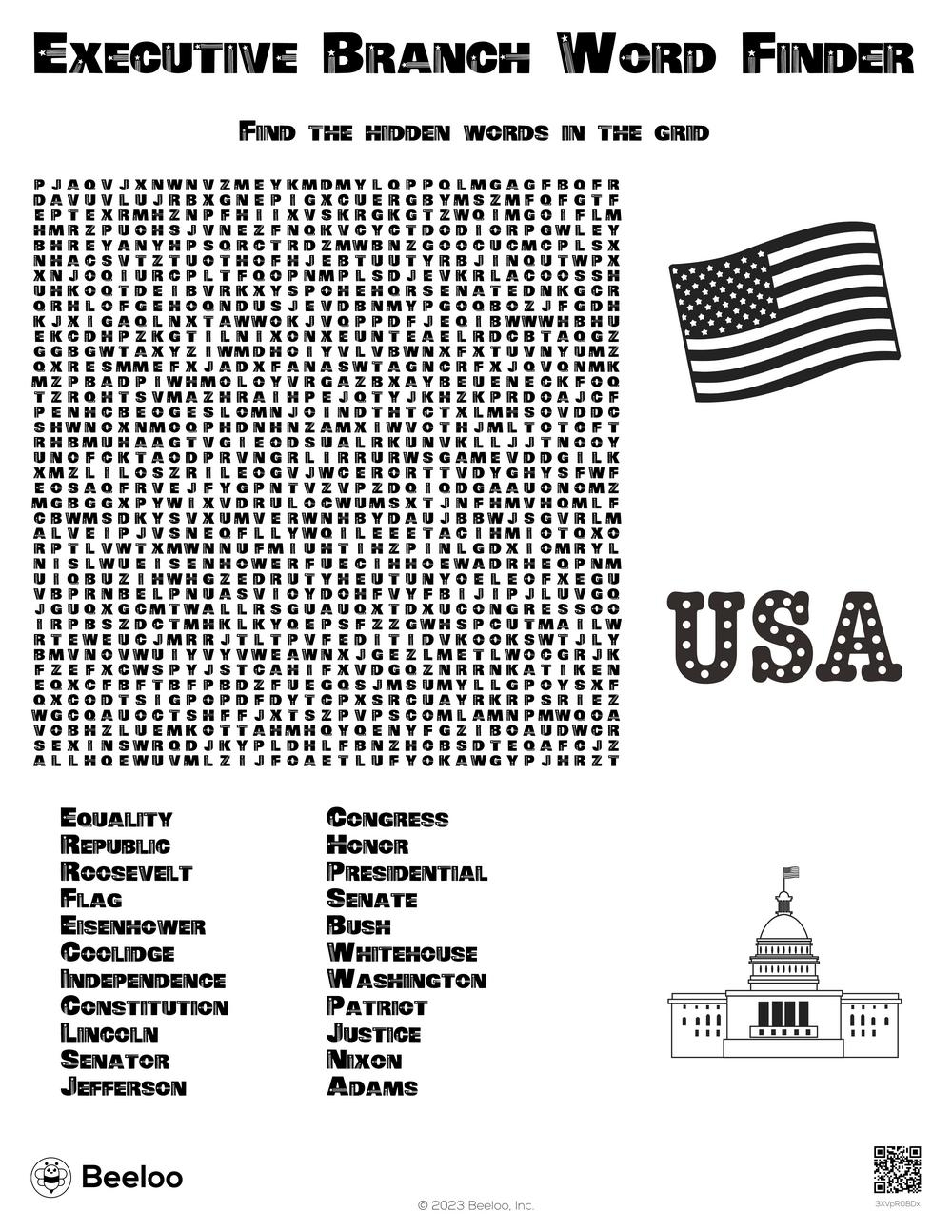 Presidents Day themed Word Searches Beeloo Printable Crafts And Activities For Kids