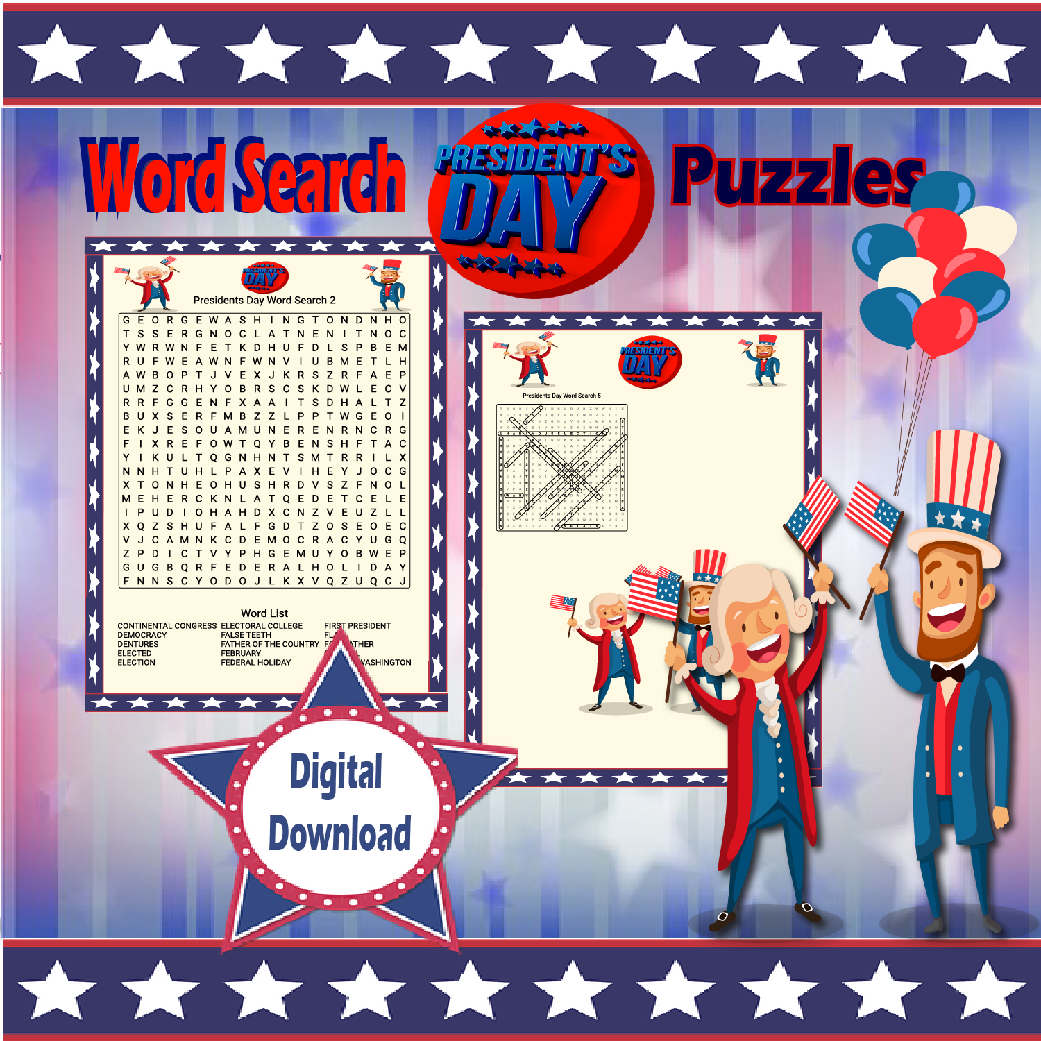 Presidents Day Word Search Puzzles Made By Teachers Presidents Day Word Search Puzzles Made By Teachers