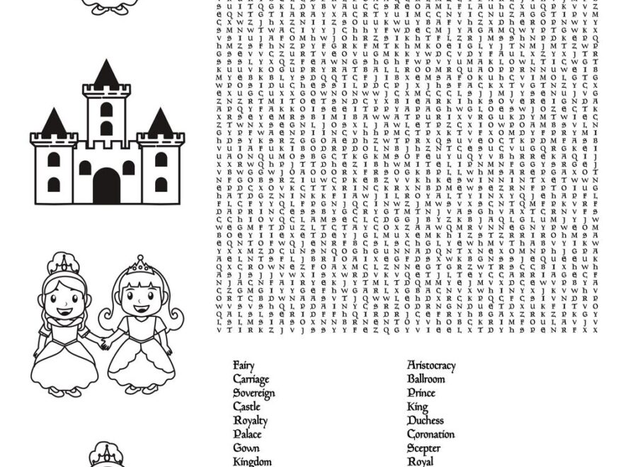 Princess themed Word Searches Beeloo Printable Crafts And Activities For Kids