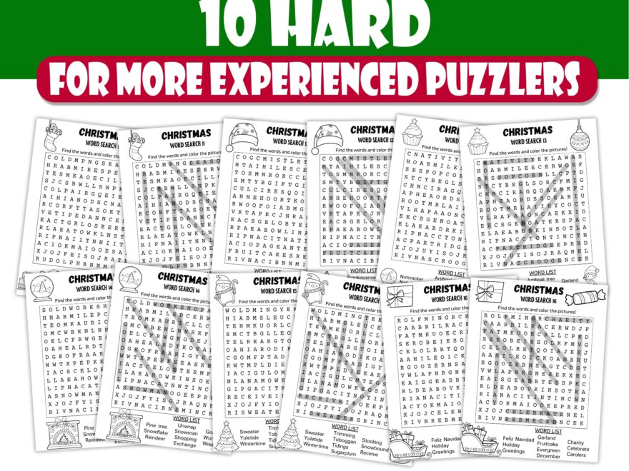 Printable 20 Christmas Word Search Puzzle For Kids PDF Fun Christmas Party Game Kids Word Search Made By Teachers