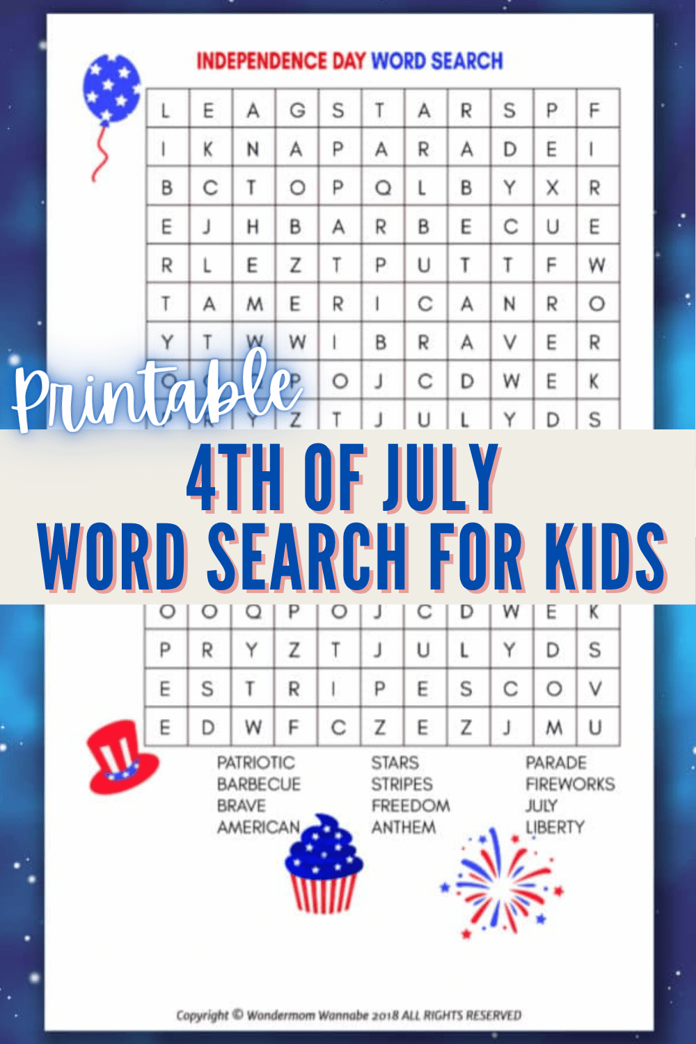 Easy Printable Word Search On Bonfire Night