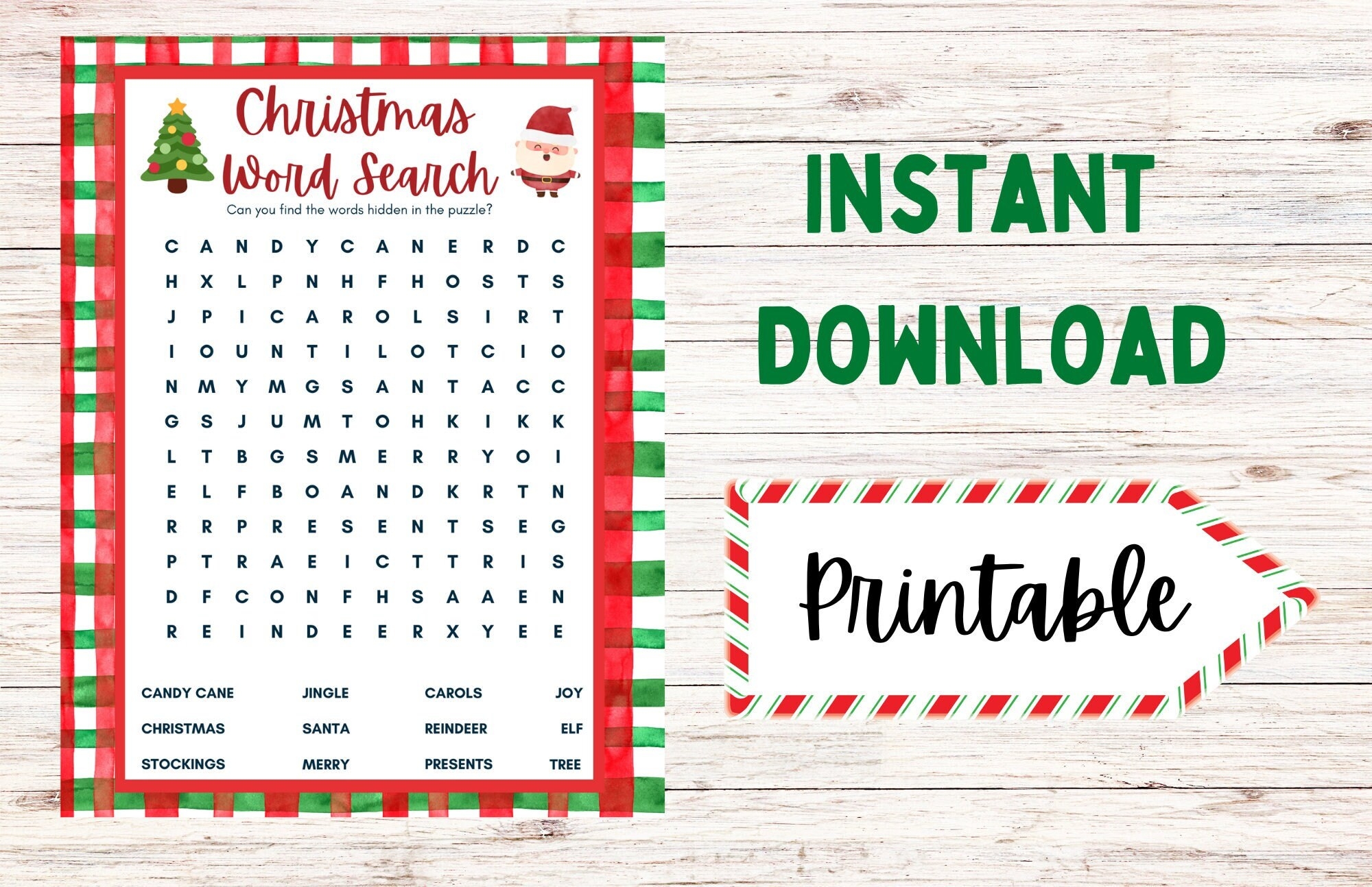 Printable Christmas Game Christmas Word Search Game Christmas Party Games Christmas Family Games Printable Games Etsy