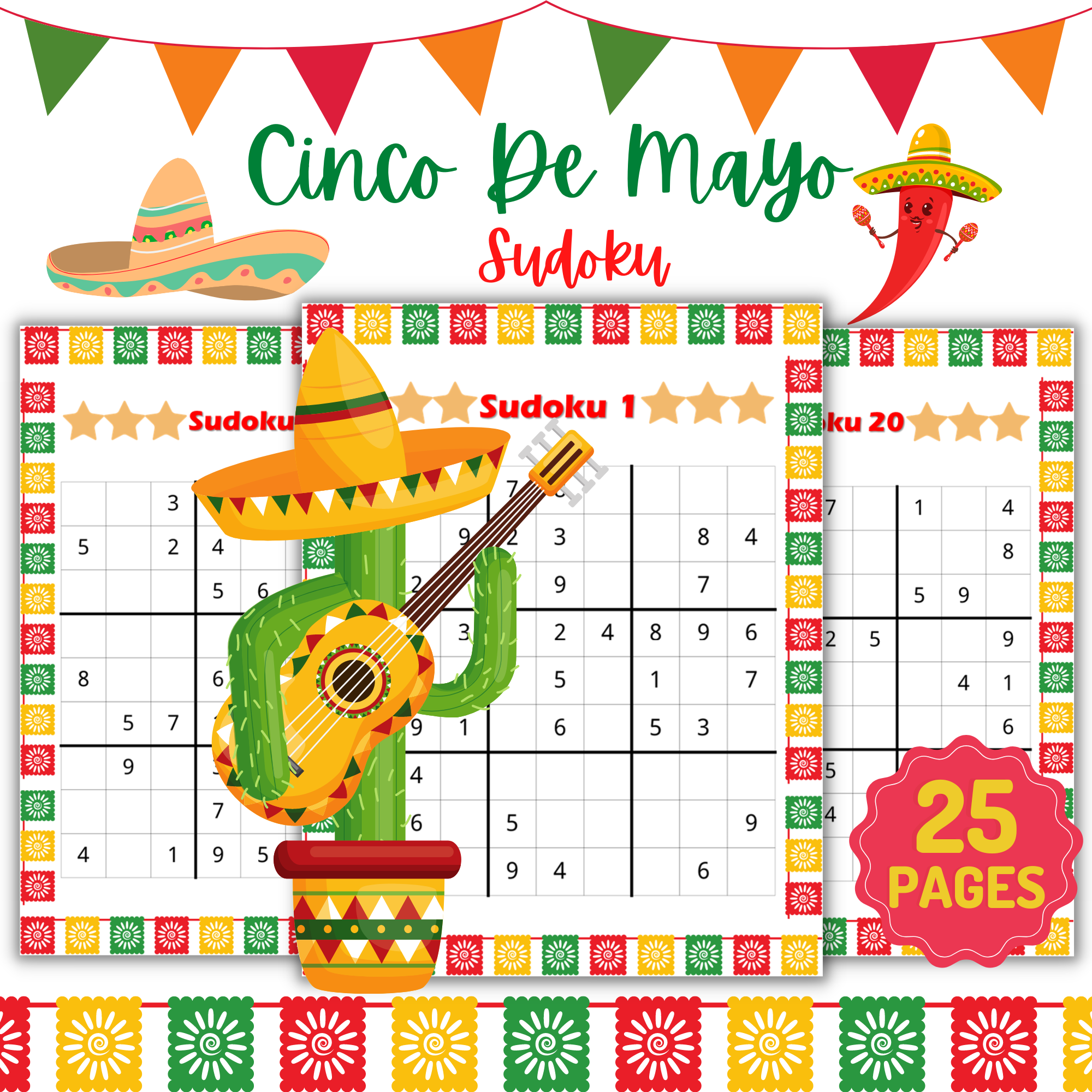 Printable Cinco De Mayo Sudoku Puzzles With Solutions Fun May Activities Made By Teachers Printable Cinco De Mayo Sudoku Puzzles With Solutions Fun May Activities Made By Teachers