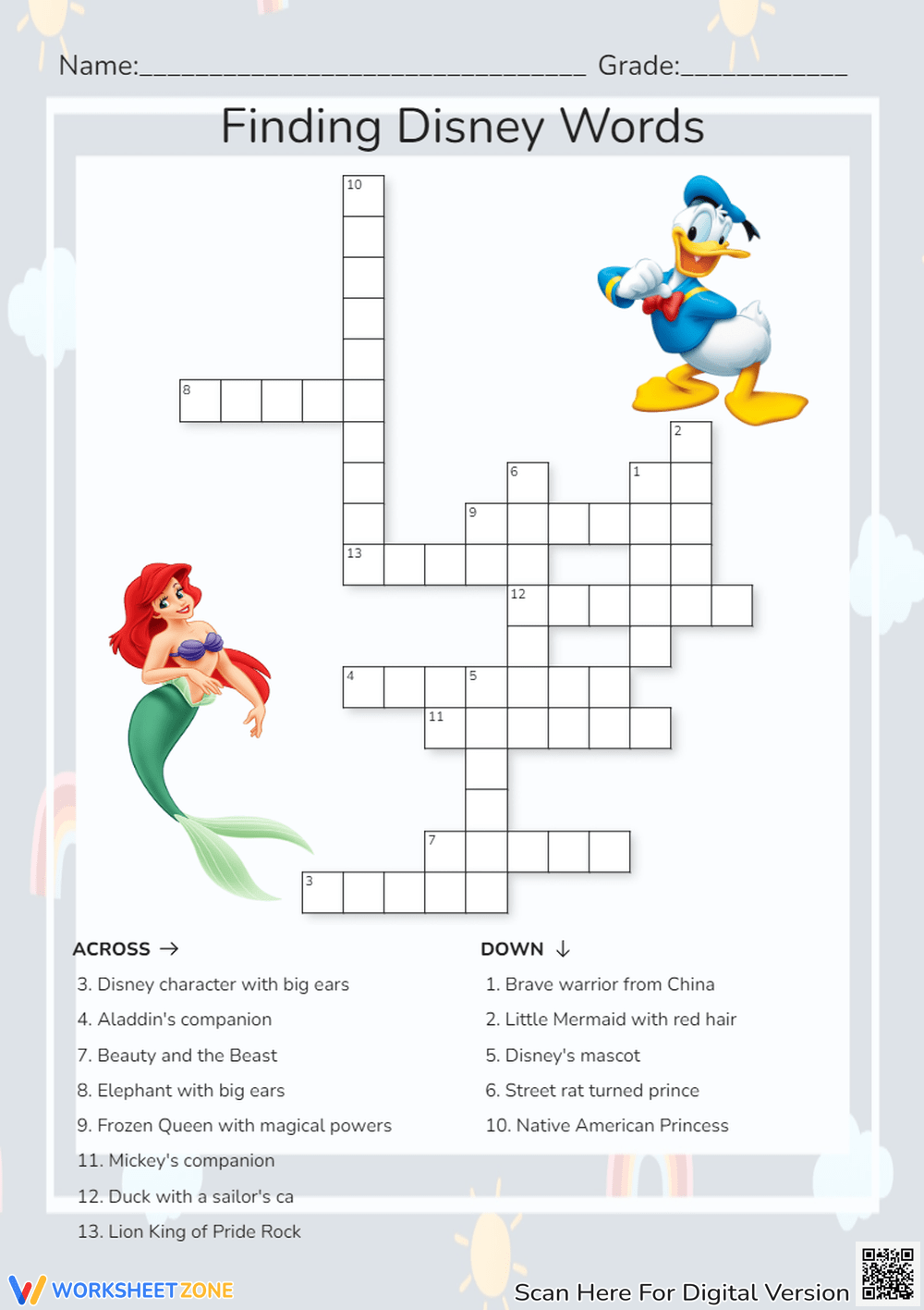 Princess Word Search Printable