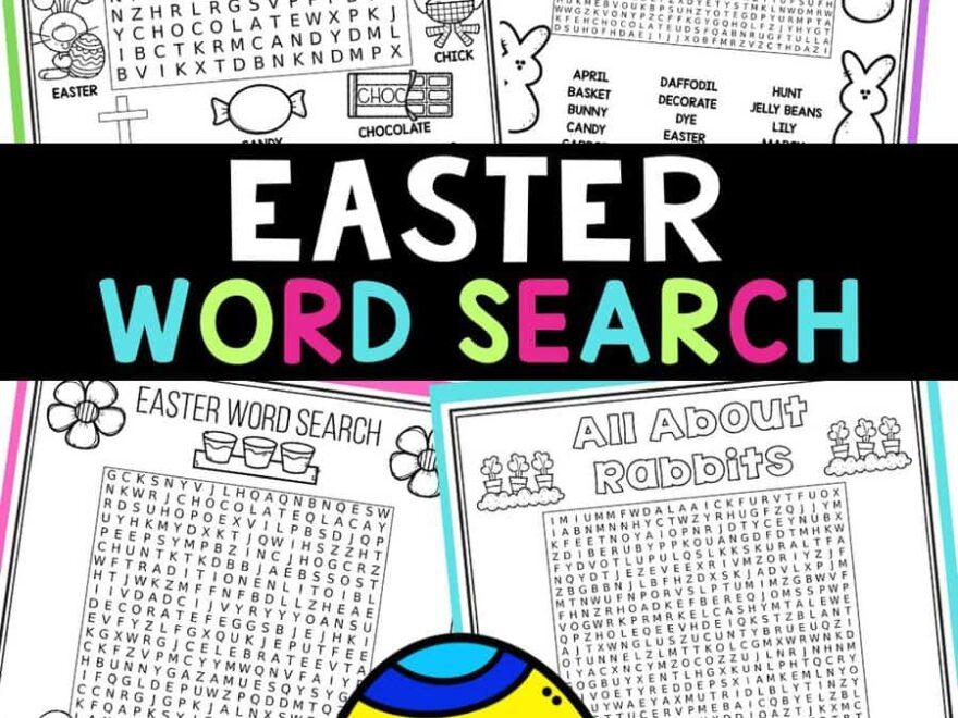 Printable Easter Word Search Puzzles