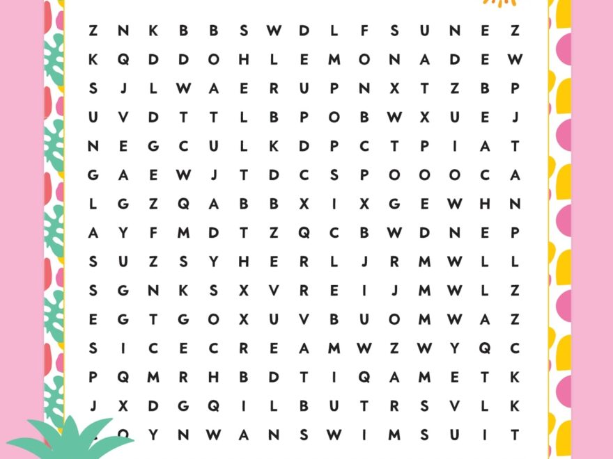 Printable Flowers Word Search Worksheets Library
