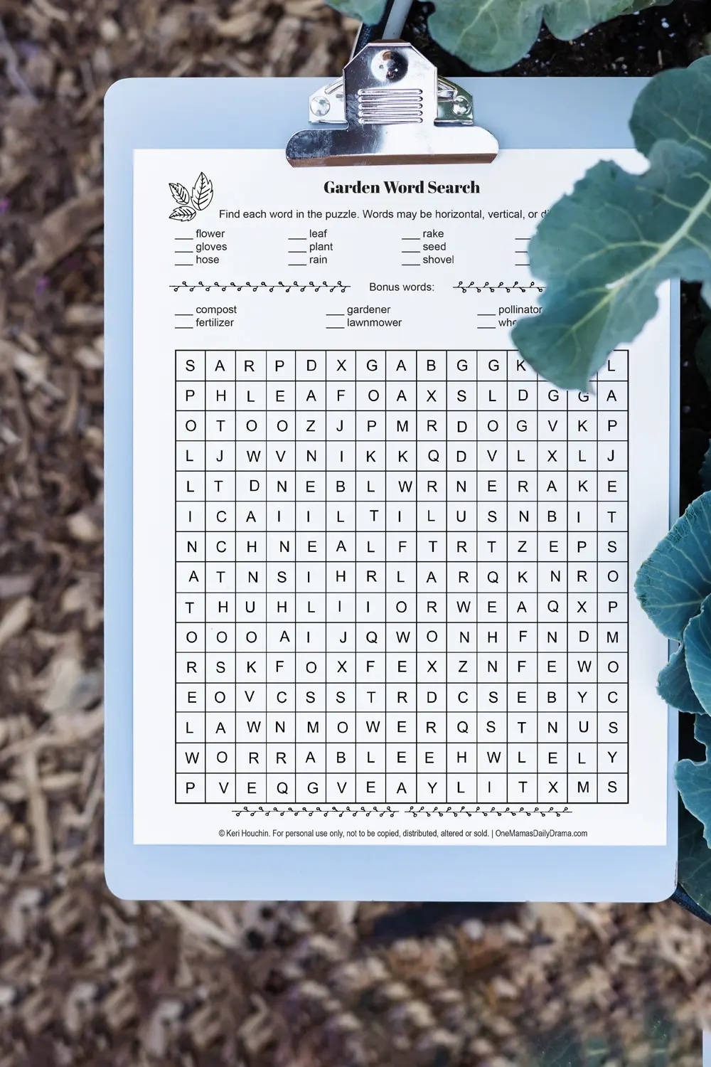 Printable Garden Word Search Fun Spring Kids Activity Printable Garden Word Search Fun Spring Kids Activity