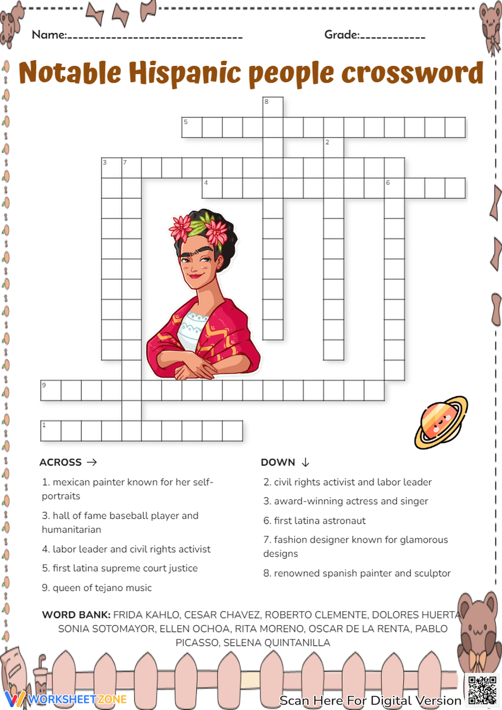 Printable Grade 6 Hispanic Heritage Month Worksheets Printable Grade 6 Hispanic Heritage Month Worksheets