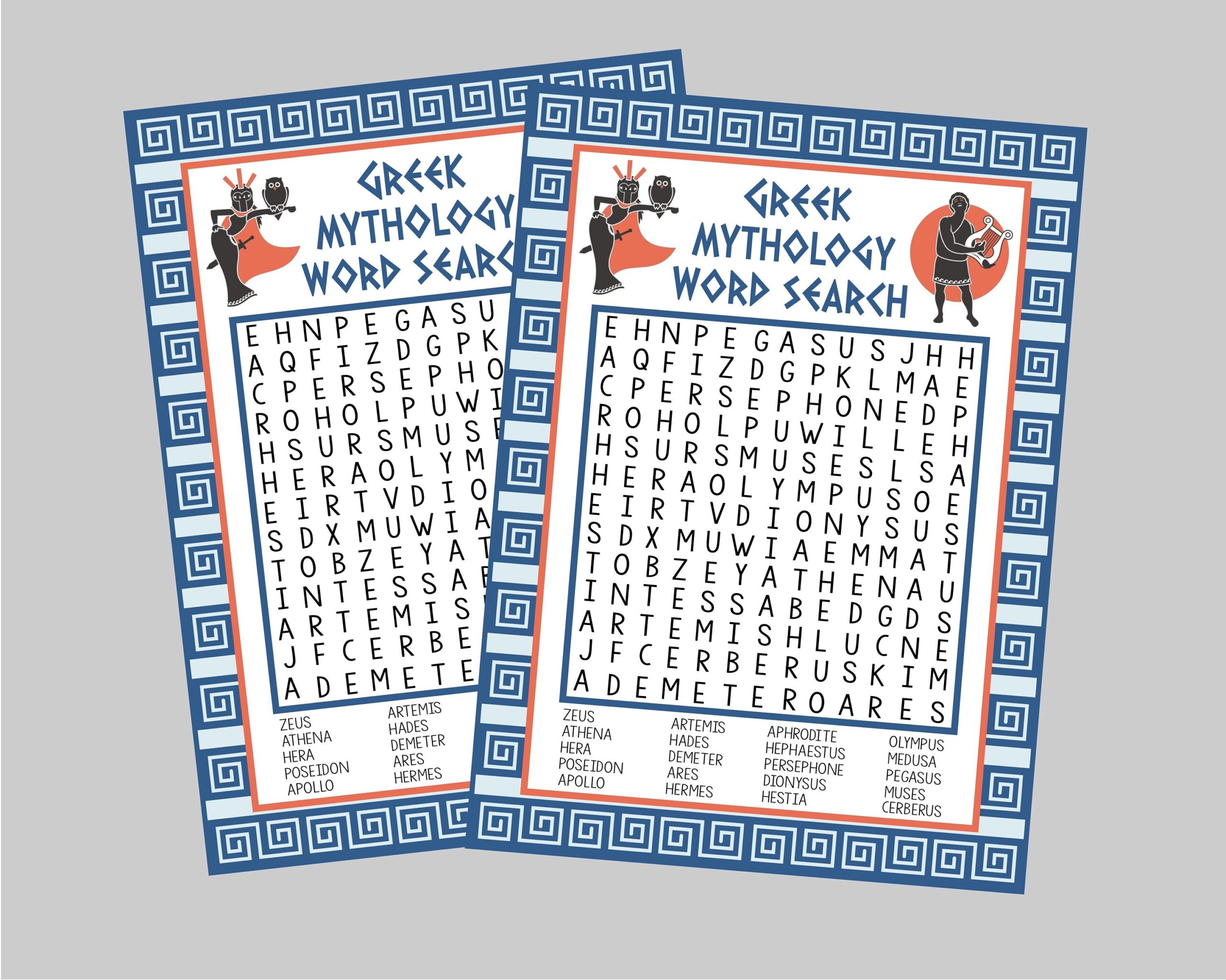 Greek Word Search Printable