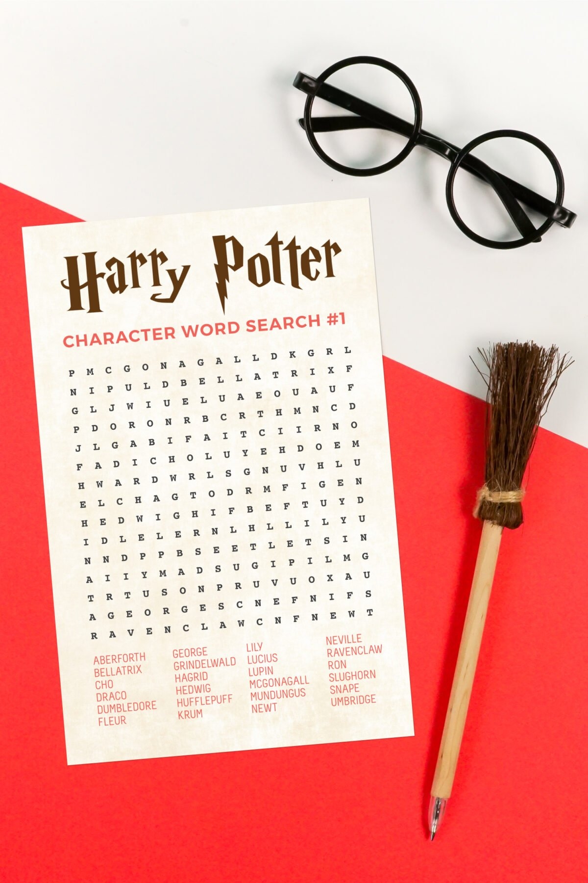 Christmas Word Search Printable Harry Potter Word Search