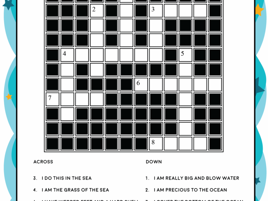 Printable Kids Crossword Puzzles World Of Printables