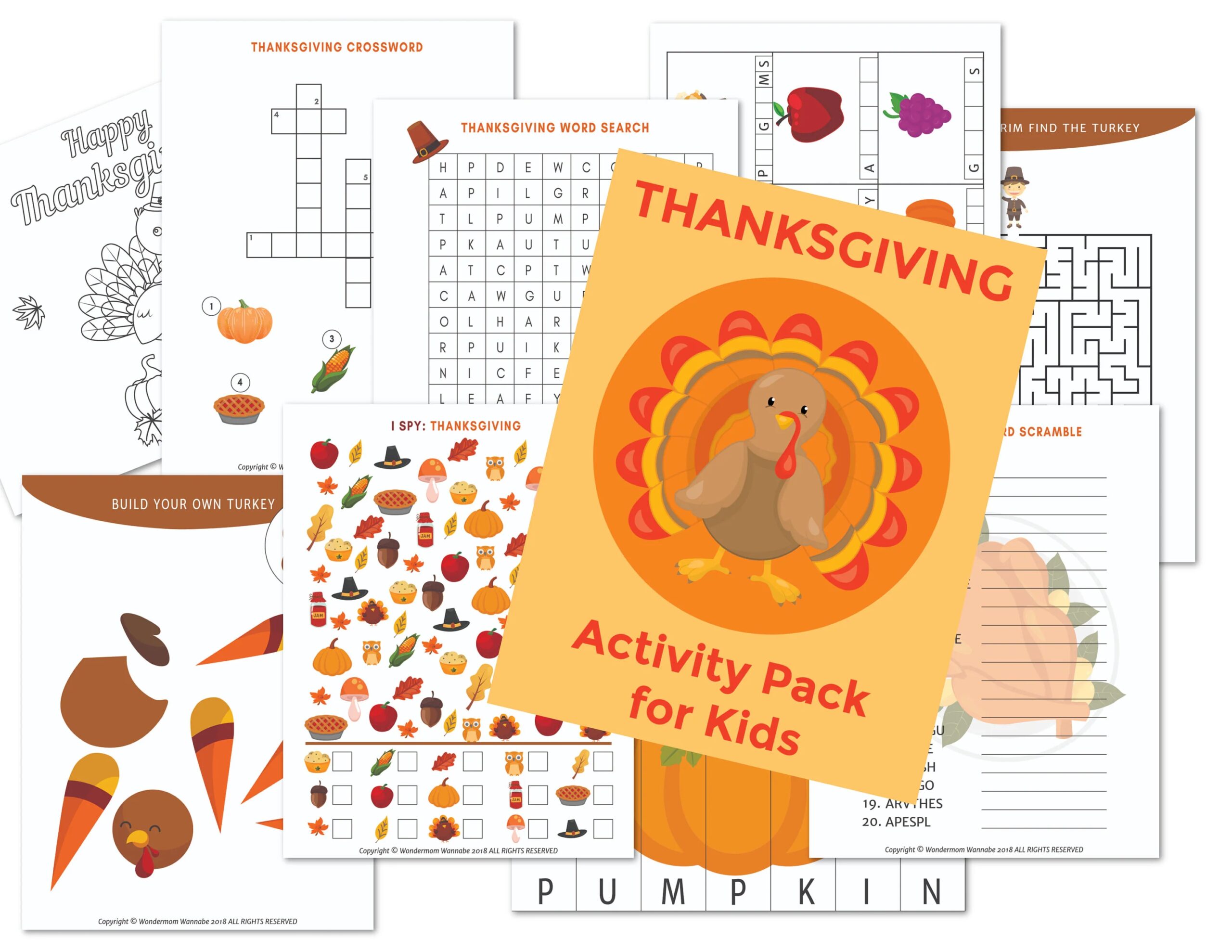 Thanksgiving Printables Word Search
