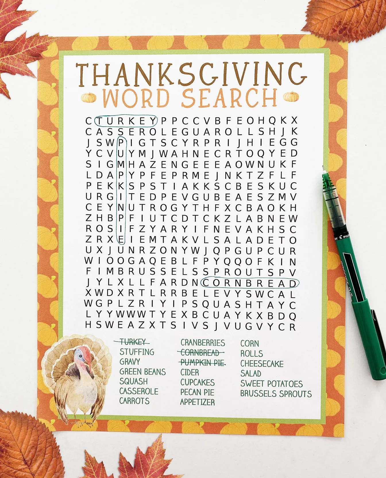 Free Printable Thanksgiving Word Searches