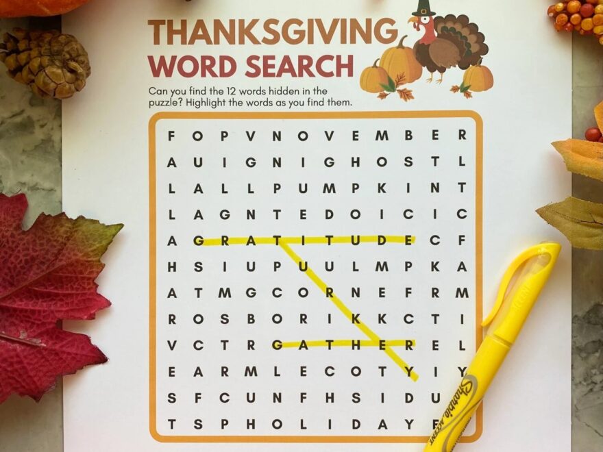 Printable Thanksgiving Word Search Sew Woodsy