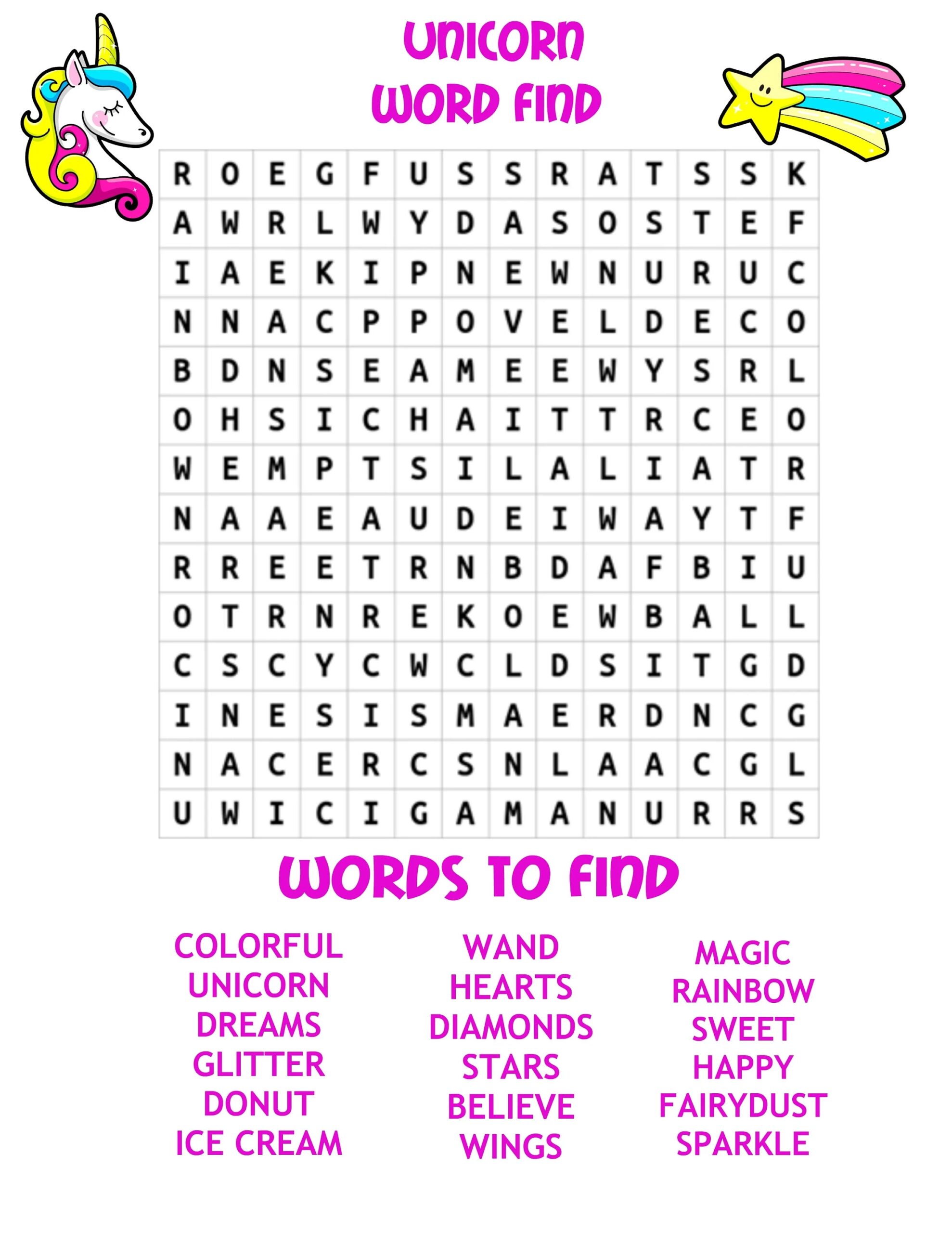 Printable Unicorn Activity Sheets Word Search Maze I Spy Birthday Party Activity Unicorn Party Instant Download Etsy Printable Unicorn Activity Sheets Word Search Maze I Spy Birthday Party Activity Unicorn Party Instant Download Etsy
