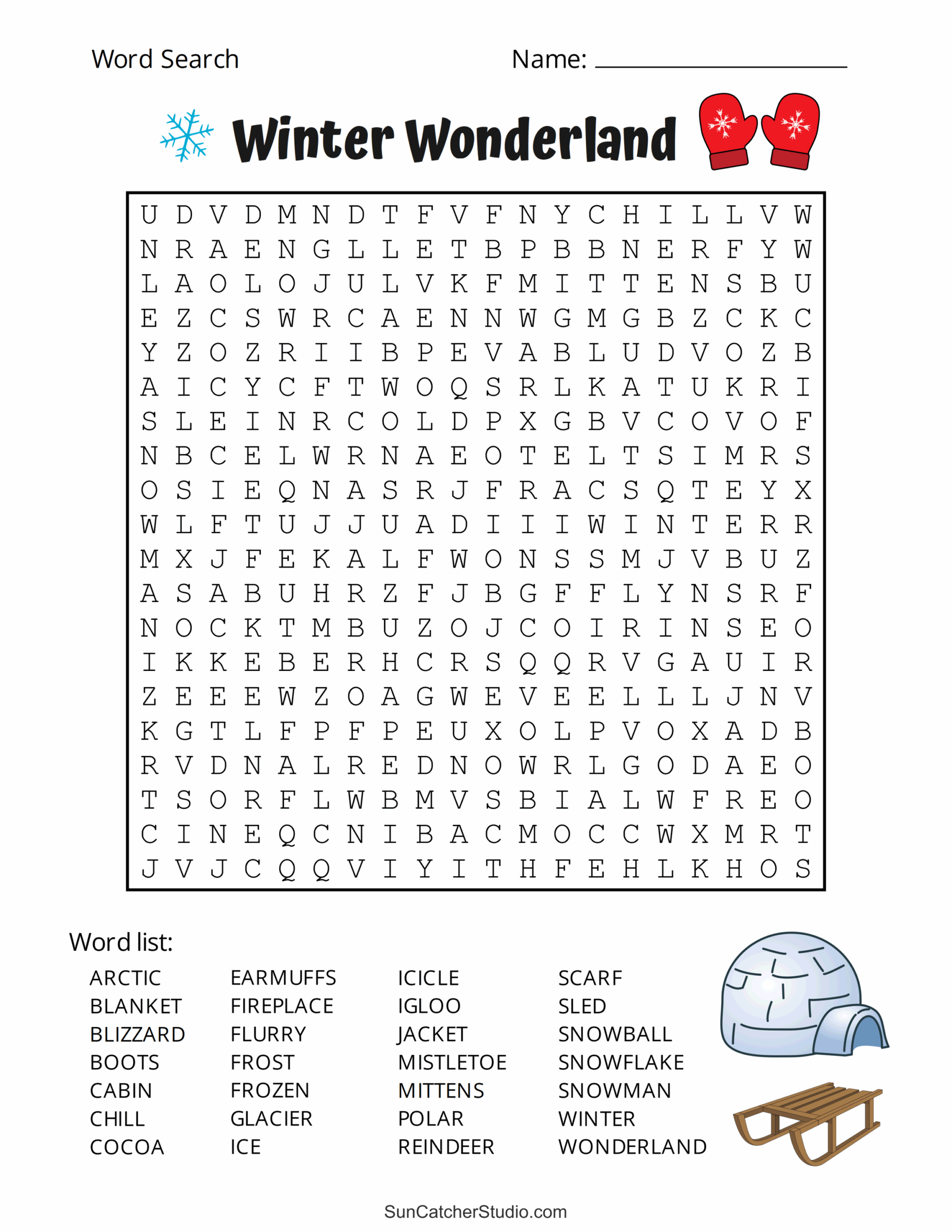 Printable Winter Word Search Puzzles Word Find Free Printables Monograms Design Tools Patterns DIY Projects