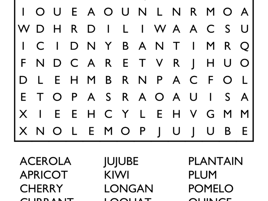 Printable Word Search Puzzle Worksheets Library