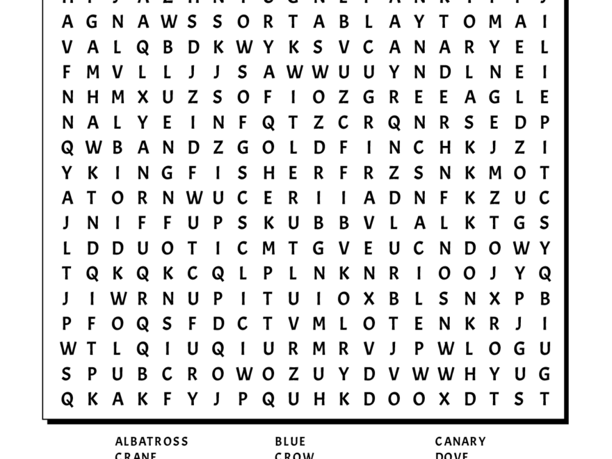 Printable Word Search World Of Printables