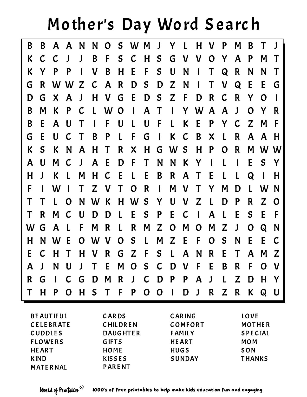 Free Printable Word Searches Last Days