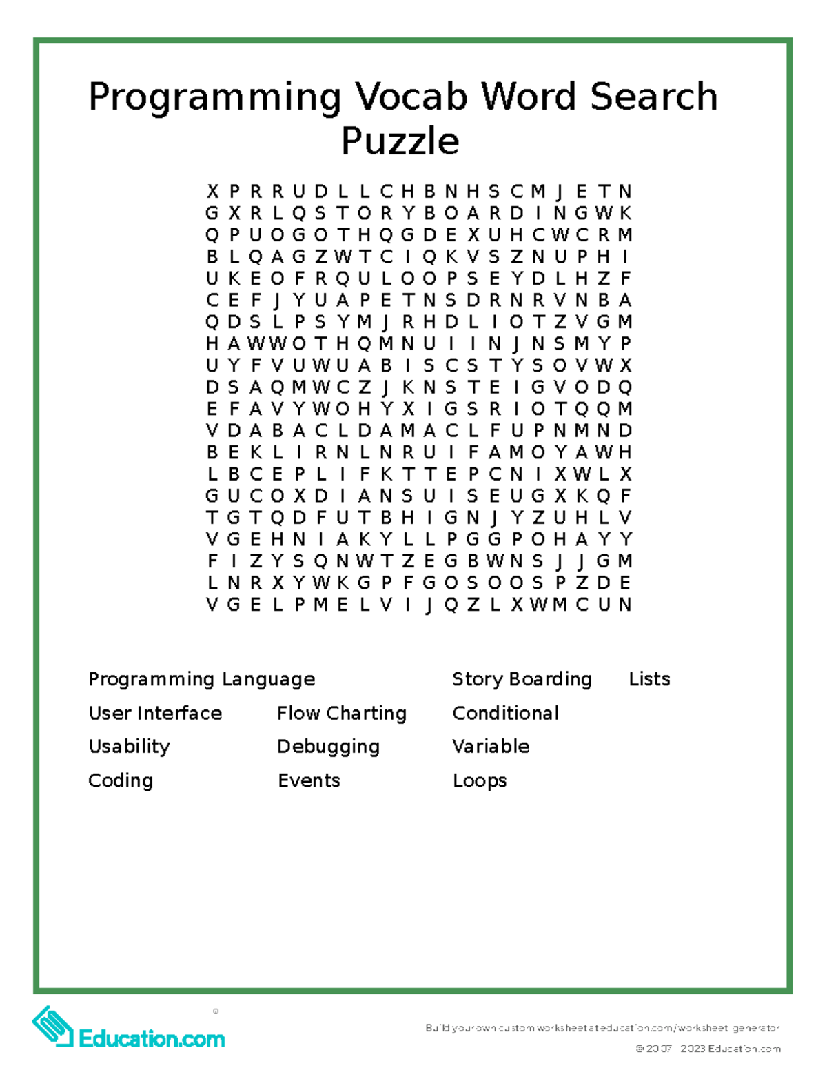 Word Search Maker With Pictures Printable