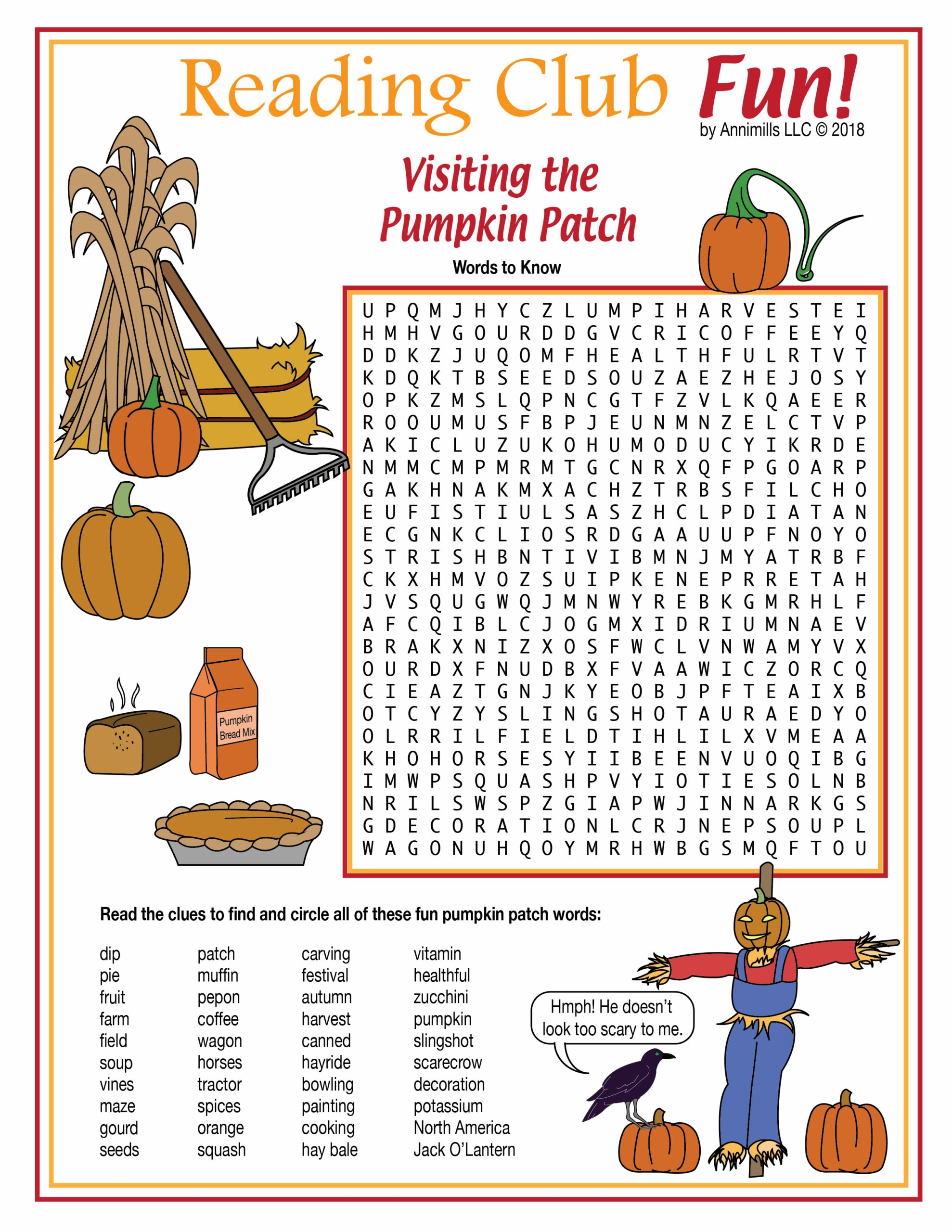 Pumpkin Patch Visiting The Farm harvest Time Activities Printable Puzzle Made By Teachers
